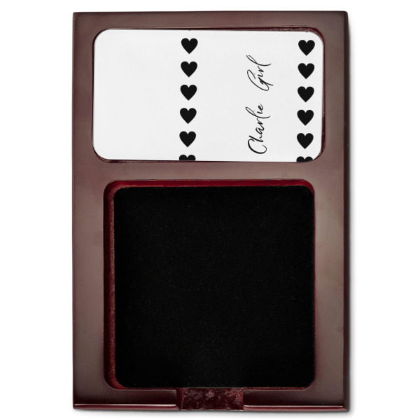 Custom Design - Red Mahogany Sticky Note Holder - Flat