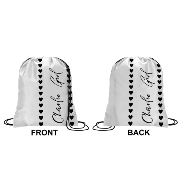 Custom Design - Drawstring Backpack Front & Back Medium