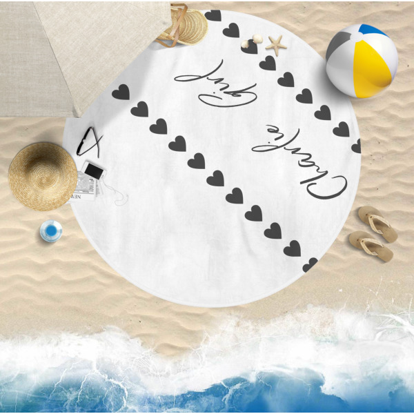 Custom Design - Round Beach Towel Lifestyle