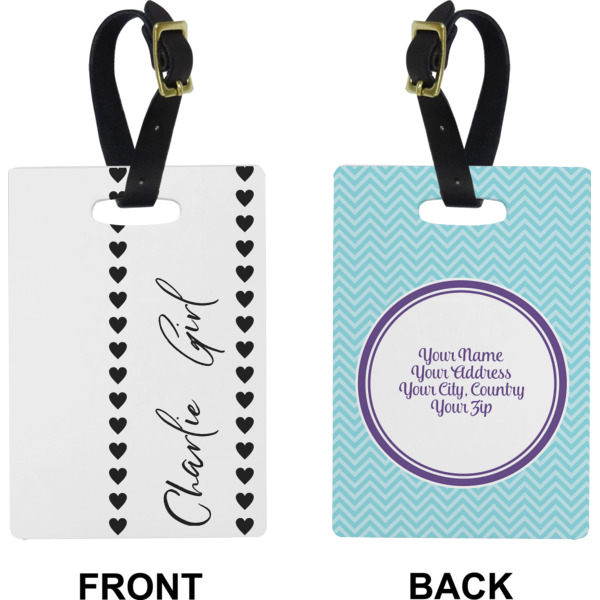 Custom Design - Rectangle Luggage Tag (Front + Back)