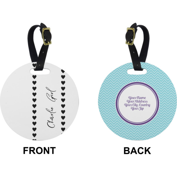 Custom Design - Circle Luggage Tag (Front + Back)