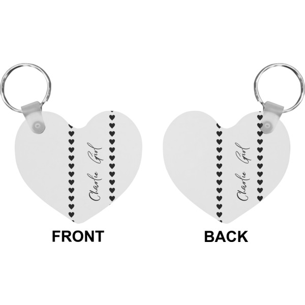 Custom Design - Heart Keychain (Front + Back)