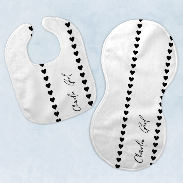 Custom Design Your Own Baby Bib & Burp Set