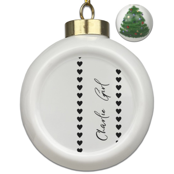 Custom Design Your Own Ceramic Ball Ornament - Christmas Tree