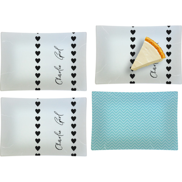 Custom Design - Set of Rectangular Appetizer / Dessert Plates