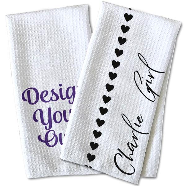 Custom Design - Waffle Weave Towels - Two Print Styles