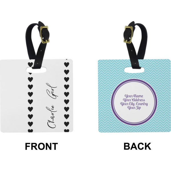 Custom Design - Square Luggage Tag (Front + Back)