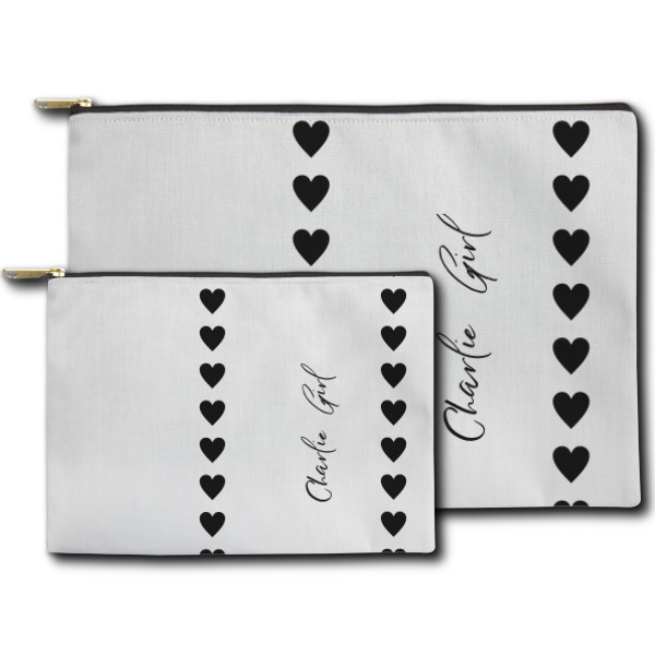 Custom Design - Zippered Pouches - Size Comparison