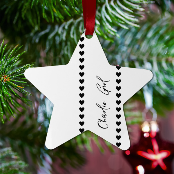 Custom Design - Metal Star Ornament - Lifestyle