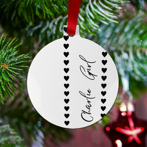 Custom Design - Metal Ball Ornament - Lifestyle