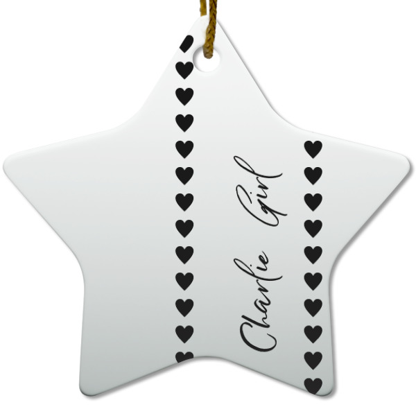 Custom Design - Ceramic Flat Ornament - Star (Front)