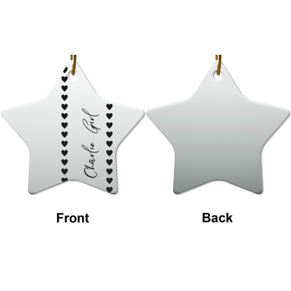 Custom Design - Ceramic Flat Ornament - Star Front & Back (APPROVAL)
