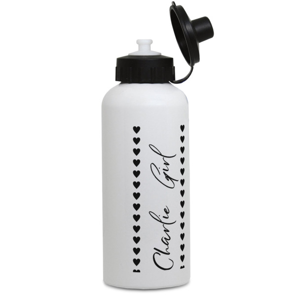 Custom Design Your Own Water Bottles - Aluminum - 20 oz - White