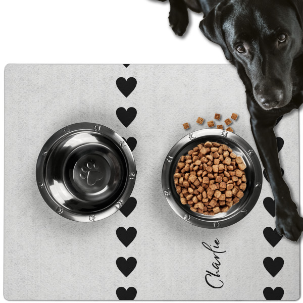 Custom Design - Dog Food Mat - Large LIFESTYLE