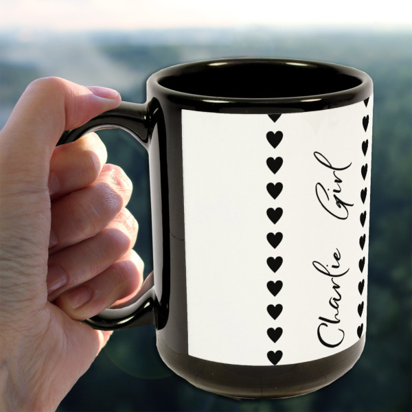 Custom Design - 15oz. Black Mug - Lifestyle