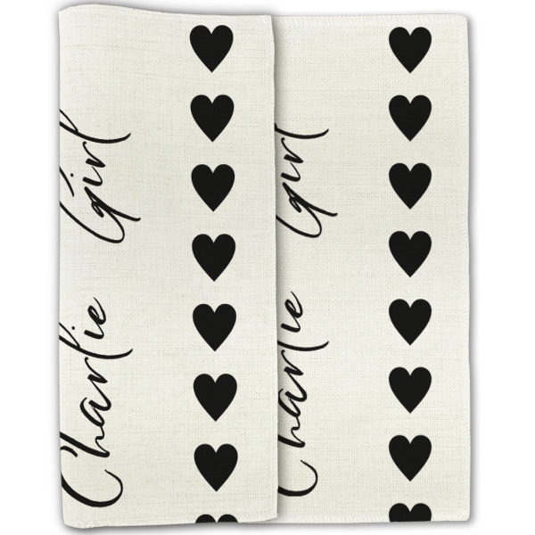 Custom Design - Linen Placemat - Double Sided - Folded Half