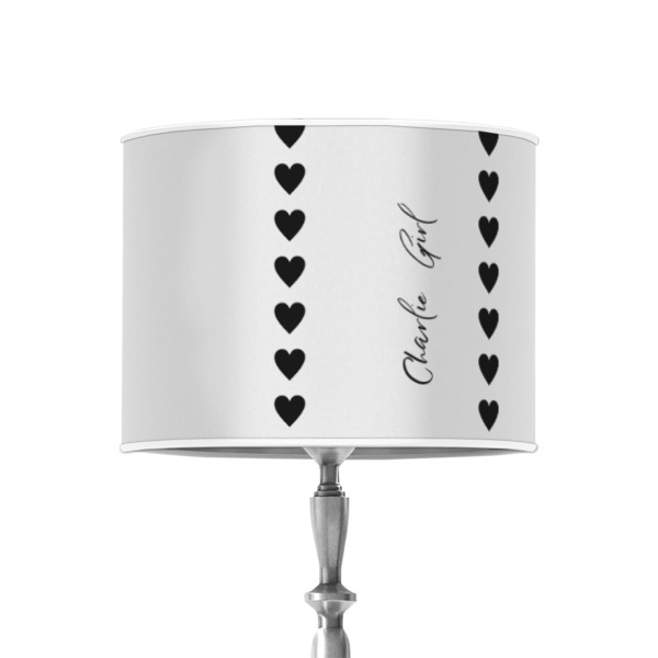 Custom Design - 8" Drum Lampshade - ON STAND (Poly Film)