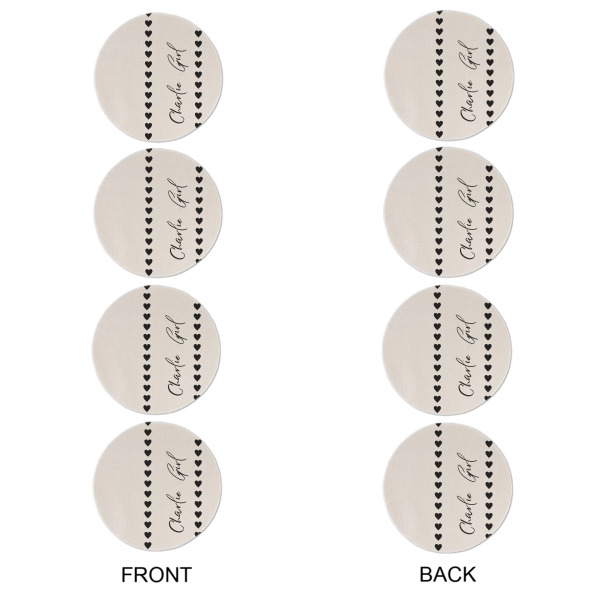 Custom Design - Round Linen Placemats - APPROVAL Set of 4 (double sided)