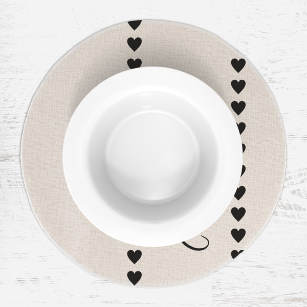 Custom Design - Round Linen Placemats - LIFESTYLE (single)