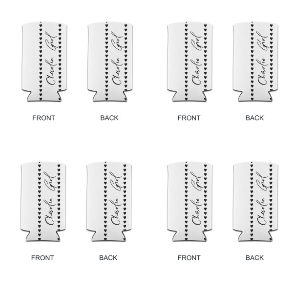 Custom Design - Can Cooler - Tall 12oz - Set of 4 - Front & Back