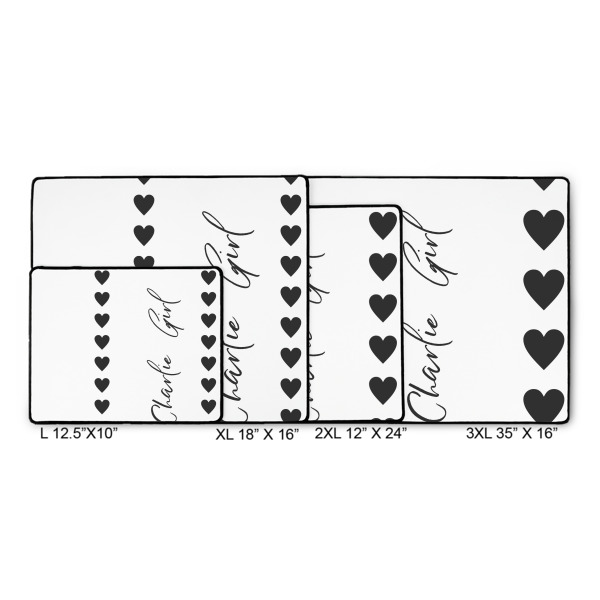 Custom Design - Gaming Mats - Size Chart