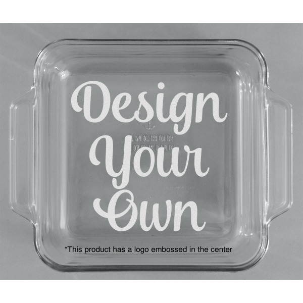 Custom Design - Glass Cake Dish - 8"x8" - Approval