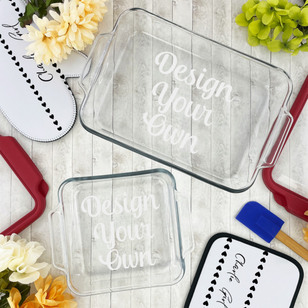 Custom Design - Glass Baking Dish Set - Lifestyle