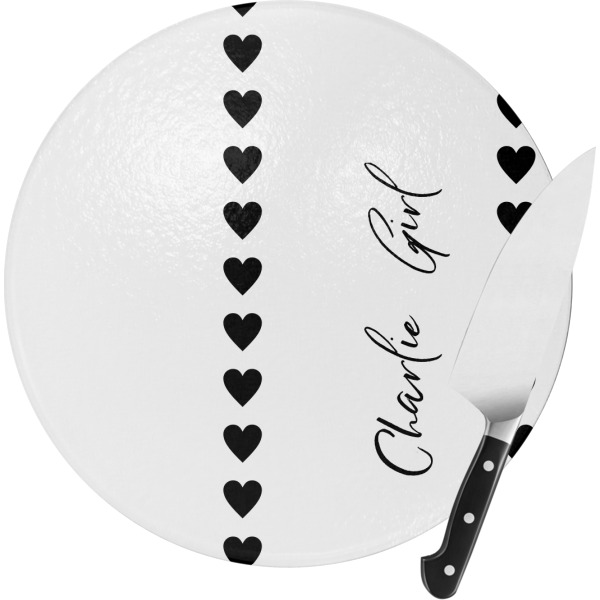 Custom Design Your Own Round Glass Cutting Board - Small