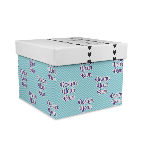 Custom Design Your Own Gift Box with Lid - Canvas Wrapped - Large