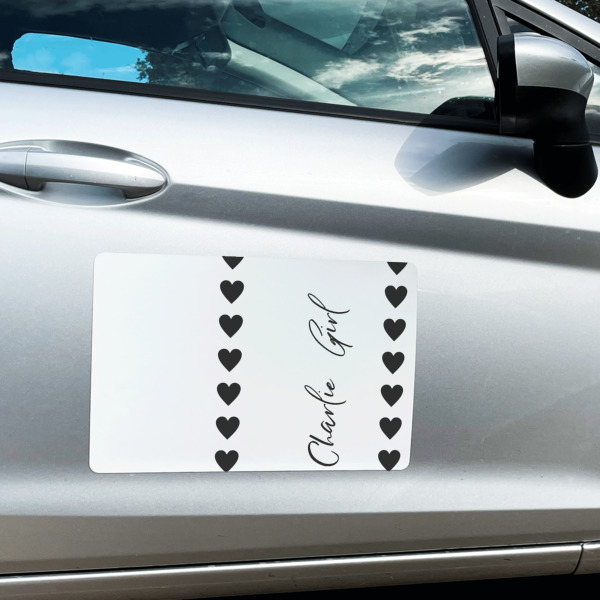 Custom Design - Large Rectangle Car Magnets- In Context