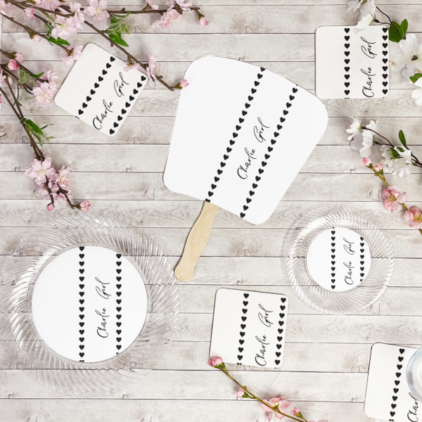 Custom Design - Party Supplies Combination Image - All items - Plates, Coasters, Fans