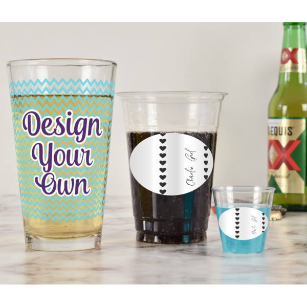 Custom Design - Pint Glass - Full Fill w Transparency - In Context