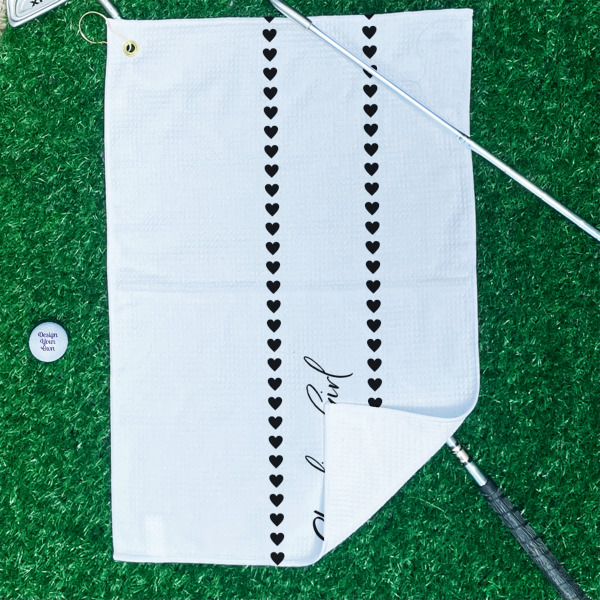 Custom Design - Waffle Weave Golf Towel - In Context