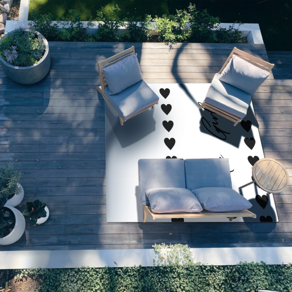 Custom Design - 8'x10' Patio Rug - In context