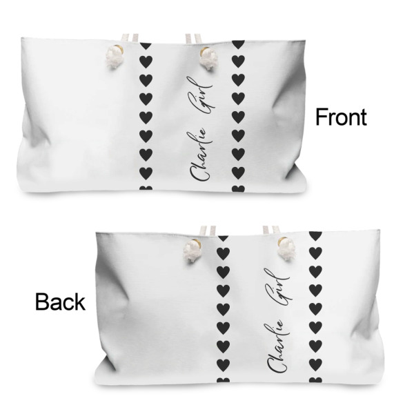 Custom Design - Large Rope Tote - From & Back View