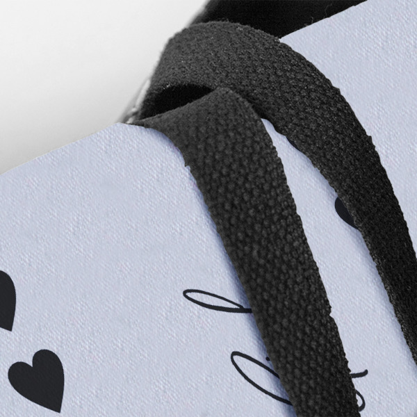 Custom Design - Closeup of Tote w/Black Handles