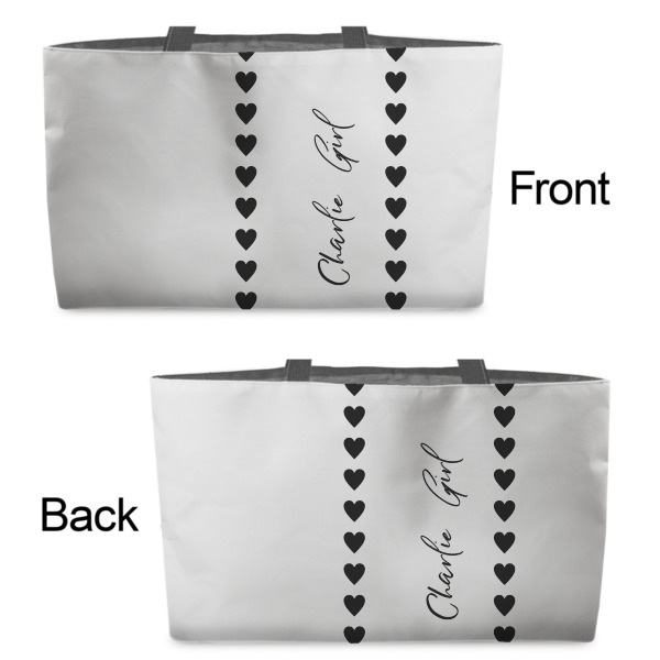 Custom Design - Tote w/Black Handles - Front & Back Views
