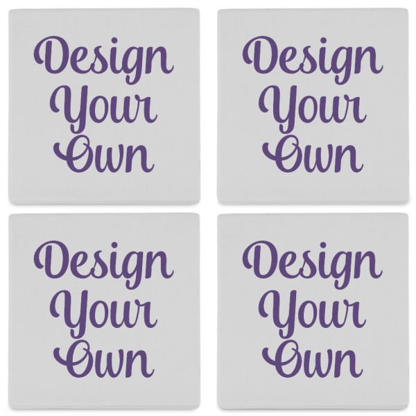Custom Design - Set of 4 Stone Coasters - See All 4 View