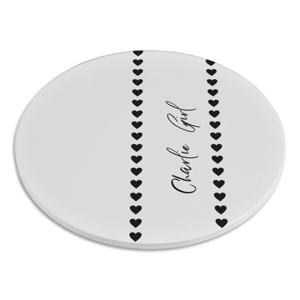 Custom Design - Round Stone Trivet - Angle View