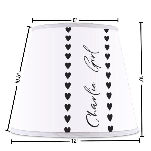 Custom Design - Poly Film Empire Lampshade - Dimensions