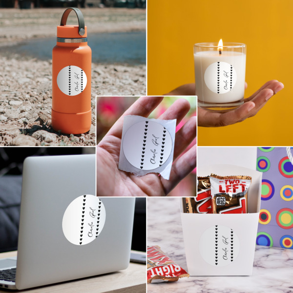 Custom Design - Multipurpose Round Labels - In Context