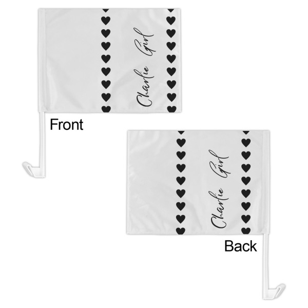 Custom Design - Car Flag - 11" x 8" - Front & Back View