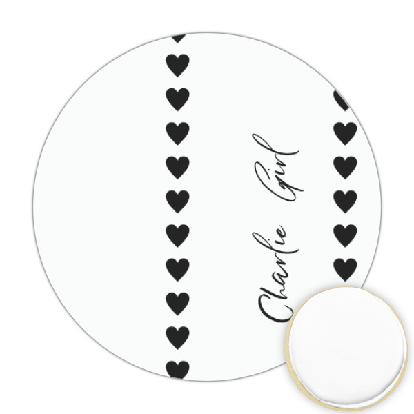 Custom Design Your Own Printed Cookie Topper - Round