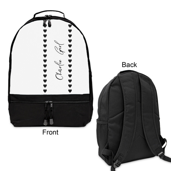 Custom Design - Large Backpack - Black - Front & Back View