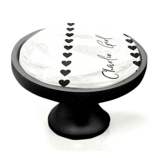 Custom Design - Black Custom Cabinet Knob (Side)