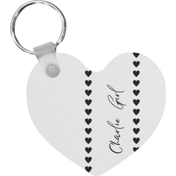 Custom Design Your Own Heart Plastic Keychain