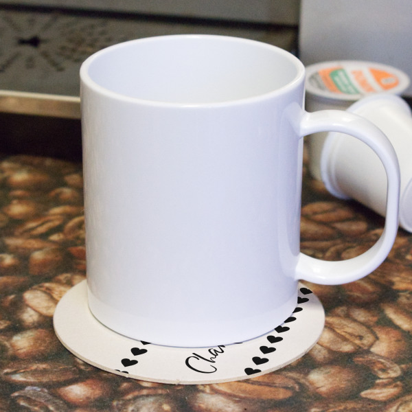 Custom Design - Round Paper Coaster - With Mug