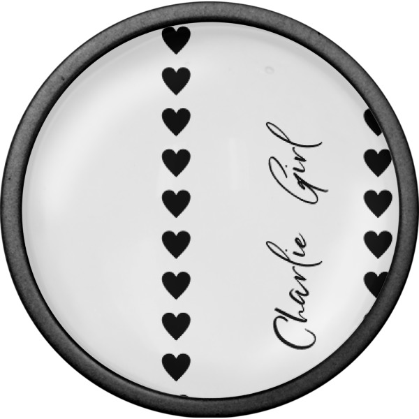 Custom Design - Cabinet Knob - Black - Front