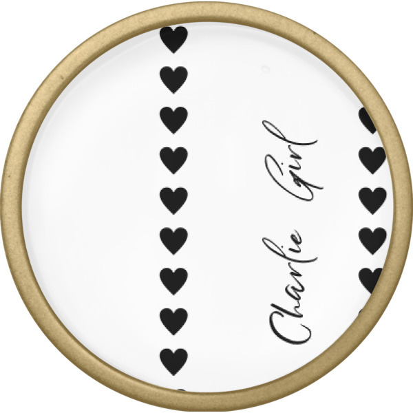 Custom Design - Cabinet Knob - Gold - Front