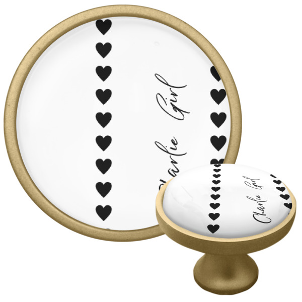 Custom Design - Cabinet Knob - Gold - Multi Angle